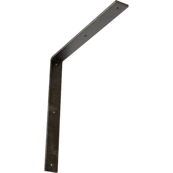 Ekena Millwork Hamilton Steel Bracket, Antiqued Warm Silver 2"W x 18"D x 18"H BKTM02X18X18HAAWS - main